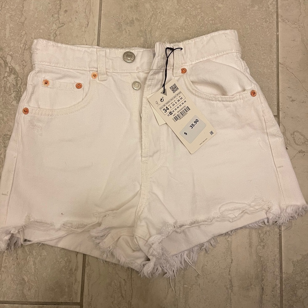 White Denim Zara Shorts